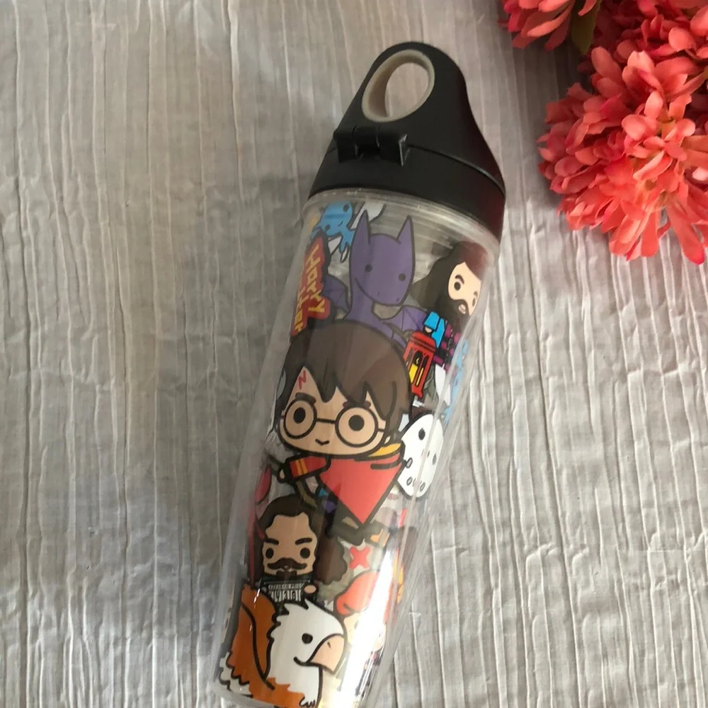 HARRY POTTER lot 2 tall travel water drink bottle & XL soup coffee ceramic mug